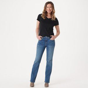 NWT NYDJ MARILYN STRAIGHT LEG JEANS WASH RHODES 26W